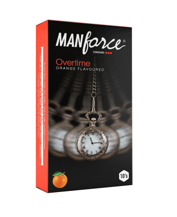 Manforce Overtime Orange Flavoured Condom 1 pack (10pcs)